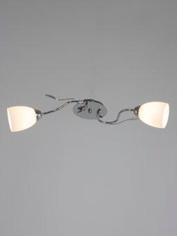 Люстра 11175/2CR, 2×60 Вт, E27, 54×25×22 см, белый/серебро