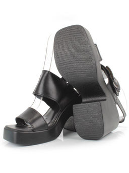 08-PEY330-2 BLACK Босоножки женские (натуральная кожа)