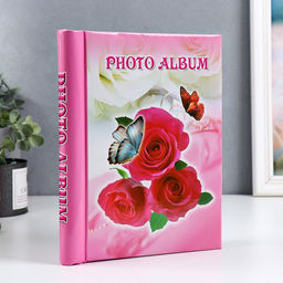 Фотоальбом магнитный на 20 листов Цветы, МИКС