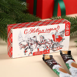 Растворимый кофе «С Новым годом», 100 г (5 шт. х 20 г).