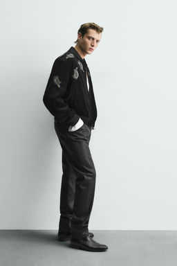 LIMITED EDITION EMBROIDERED VELVET BOMBER JACKET - Zara фото 4