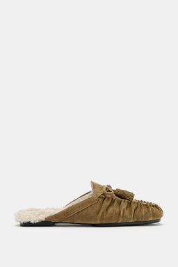 SPLIT SUEDE MULE LOAFERS - Zara фото 9
