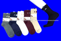 Цена за 10 пар. Ecosocks носки женские ангора НОРКА ШЕРСТЬ "с ушками" арт. 6630