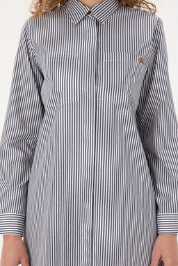 Женское темно-синее тканое платье Неожиданная скидка в корзине - U.s. polo assn фото 5
