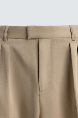 RELAXED FIT PLEATED TROUSERS - Zara фото 8
