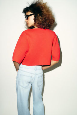 SHORT KNIT CARDIGAN - Zara фото 4