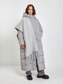 10206440170 Шарф жен. Aspen серый