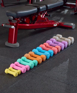 УЦЕНКА Гантель неопреновая STARFIT DB-201 5 кг, тепло-серый пастель  фото 3