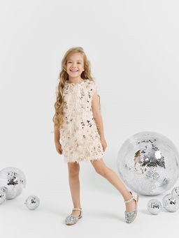 Платье с перьями Крем-брюле - Bungly фото 2