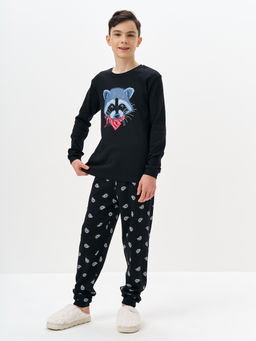 Пижама для мальчика с принтом Енот - Kogankids фото 2