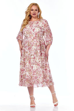 Платье Элль стиль 2383 розовый принт