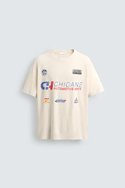 CAMISETA LAVADA GR?FICOS / Blanco roto - Zara фото 7