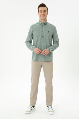 Мужская зеленая рубашка с длинным рукавом - U.s. polo assn фото 11
