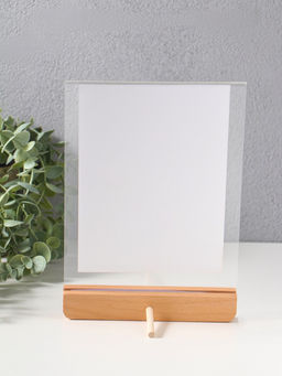 Фоторамка дерево 15х20 см "Синие цветы на белом" 2х15,5х22 см