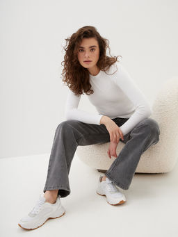 Женские джинсы широкие с высокой посадкой - Mossmore фото 20