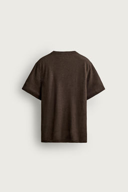 CAMISETA REGULAR FIT C??AMO - VISCOSA / Marr?n oscuro - Zara фото 7