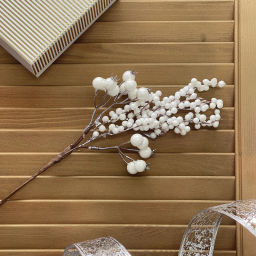 Цена за 2 шт. Ветка декоративная "Снежное утро" 33 см