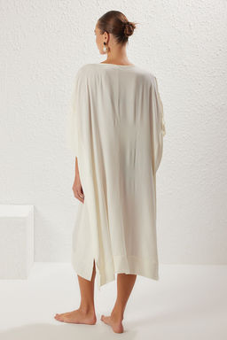 Haki Maxi Dokuma Kusakl? Derin Y?rtmacl? Plaj Kimono&Kaftan TBESS25KM00003 - Trendyolmilla фото 13