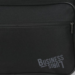 Сумка мужская Luris, 2 отдела на молнии, 2 наружных кармана, 40×16×28 см, чёрная