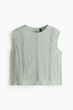 Blusa efecto arrugado con inserciones de encaje - H&m фото 2