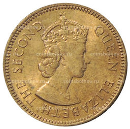 Монета 1/2 цента 1955 года Британские Восточные Карибы