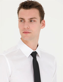 Beyaz Slim Fit Uzun Kollu Basic G_mlek - Pierre cardin фото 2