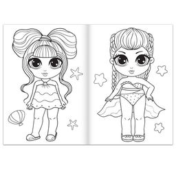 Раскраски для девочек набор Стильные девчонки, 4 шт. по 16 стр., А4