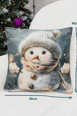 Наволочка декоративная новогодняя 2 шт 3D эффект велюр