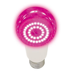 LED-A60-15W/SPSB/E27/CL PLP30WH Лампа светодиодная для растений. Форма "A", прозрачная. Спектр для рассады и цветения. Картон. ТМ Uniel