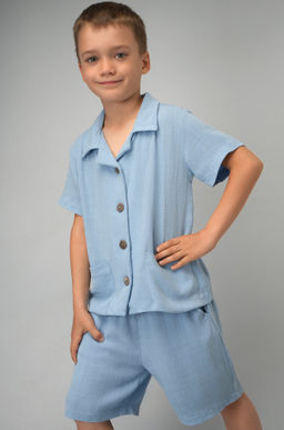 Льняной костюм для мальчика Happyfox