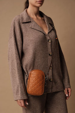 Сумка кожаная Azaro 30832 оранжевый фрукт