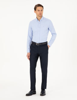 A__k Mavi Slim Fit Uzun Kollu G_mlek - Pierre cardin фото 4