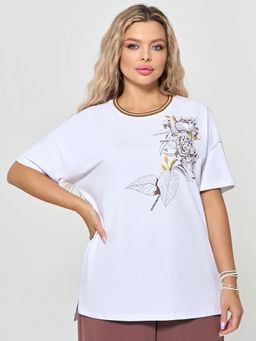 Футболка 0087-18 белый мрамор - Dora фото 24