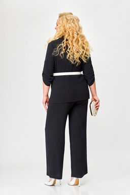 Блуза Swallow 803.2 черный+серебряный узор фото 268