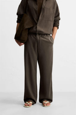 RELAXED FIT FLOWING TROUSERS - Zara фото 2