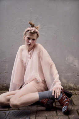 ORGANZA JACKET WITH RHINESTONE BUTTONS - Zara фото 4