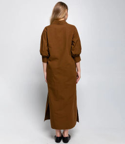 Платье #ОКТ035010, коричневый