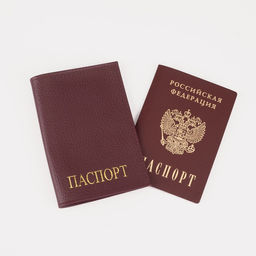 Обложка для паспорта TEXTURA, бордовая