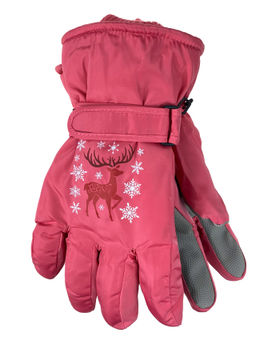 Подростковые утепленные перчатки, цвет розовый
