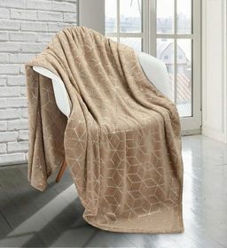 Покрывало-плед Крем Брюле фланель 200*220 см.