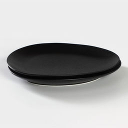 Тарелки Magistro Carbon, 26×23 см, набор 2 шт., фарфор, чёрные