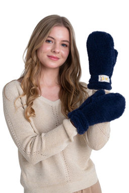 Варежки меховые на резинке ВАНИЛЬ - Woollamb фото 13