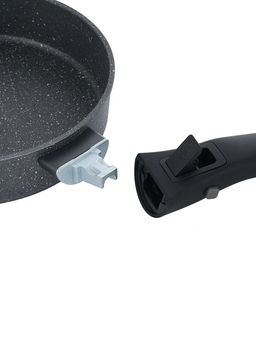 52702 GIPFEL Сковорода GRANIT 20x4,7см, кованый алюминий, Pfluon Premium, съемная бакелитовая ручка - Werner фото 6