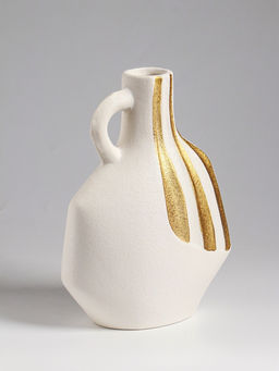 Ваза настольная керамика "Оделис" 21,5х16 см, белый