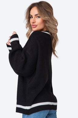 Женский джемпер оверсайз с V-вырезом Happyfox - Happy fox фото 5