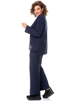 Костюм из флиса женский теплый темно-синий - Almond фото 4