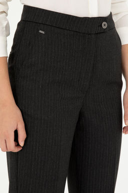 Женские брюки из плотной ткани в антрацитовую полоску - U.s. polo assn фото 5