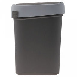 Ведро для мусора с плавающей крышкой пластмассовое SMART BIN 10л, с креплением для мусорных пакетов, серый Econova(Россия) - Домашняя мода фото 4