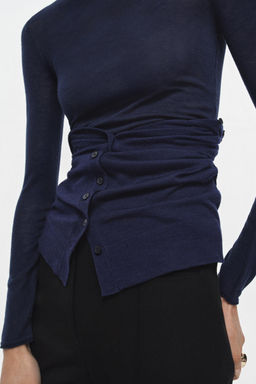 EXTRA FINE WOOL AND SILK TOP - Zara фото 2