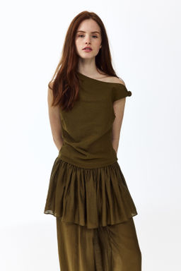 Top de un hombro con detalle anudado - H&m фото 3